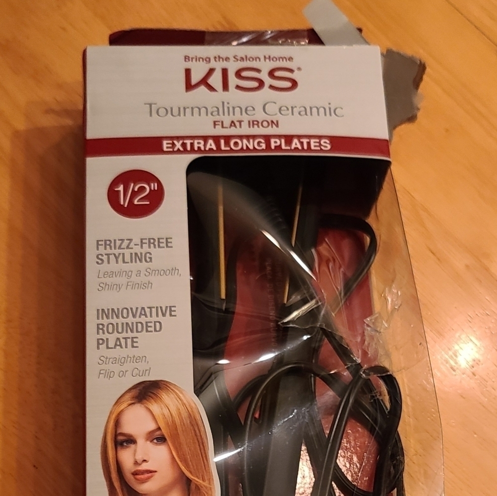 KISS Ceramic Tourmaline Flat Iron, 1/2"